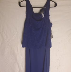 Alex Evenings Glittery Blue Dress